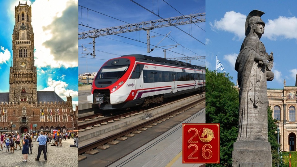 Europa Centros Urbanos # 2  España, Francia, Países Bajos, Alemania, Rep. Checa y Austria en tren 2026
